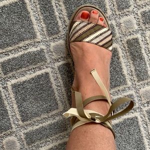 Marc Jacobs Neutral Tie Sandal